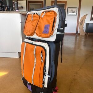 Topo Designs Roller Carry On Luggage and Global Briefcase Backpack